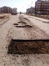 Ямочный ремонт асфальтобетонного покрытия по улице Комарова