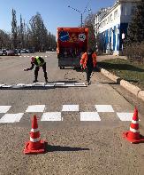 В Туймазах приступили к  работам по нанесению дорожно разметки