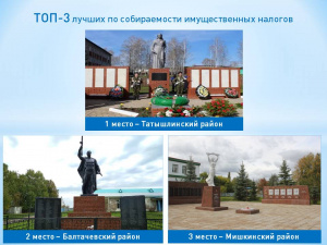 Определились ТОП-3 лучших по собираемости имущественных налогов