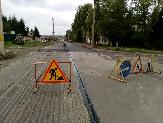 Работы по укладке асфальта по улице Южной