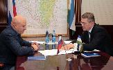 Рабочая встреча с президентом Федерации спортивной борьбы России Михаилом Мамиашвили