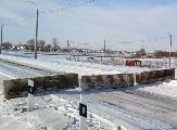 Вход на мост перекрыли бетонными блоками